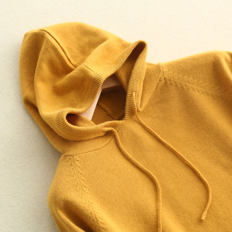 [feifan knitting] sweater sweater cardigan wool loose-fitting hoodie sweater women's long sleeve pullover coat