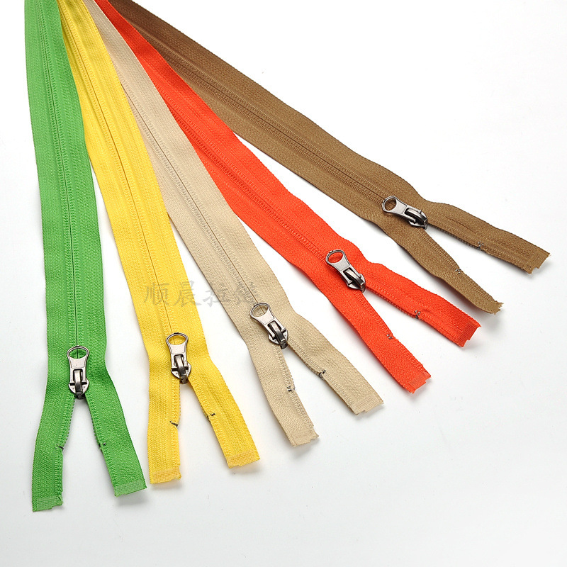 No. 5 Special Nylon Black Nickel Socket Zipper Nylon inside-out Wear Open Tail Strip Zipper Placket Zipper 70cm Zipper