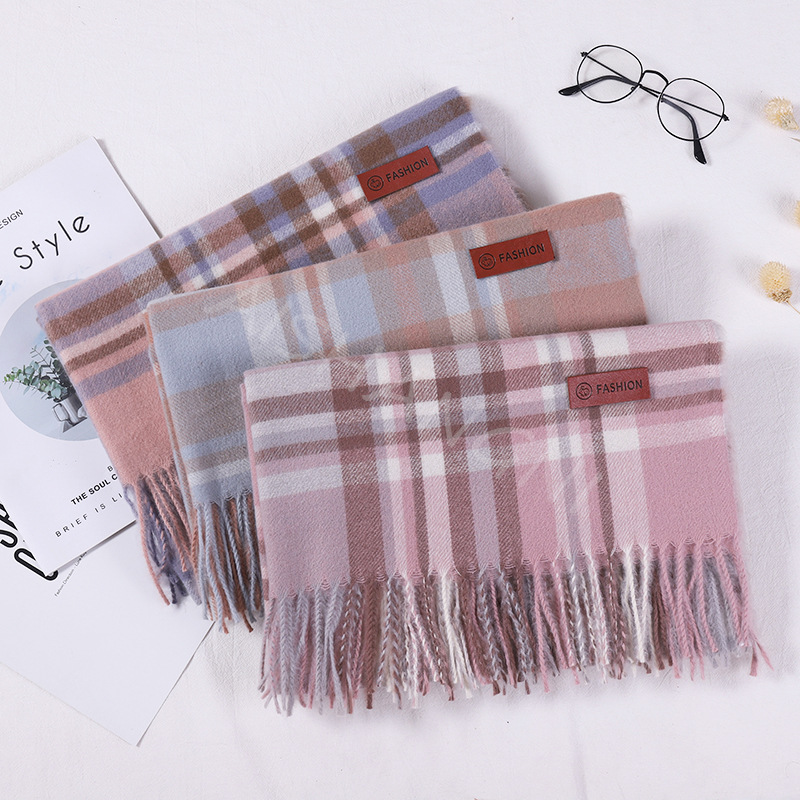 Women's Winter Plaid Scarf Shawl