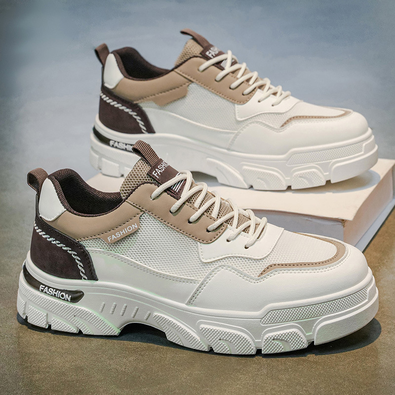 workwear sneakers men's 2026 new spring mesh breathable men's casual shoes men's platform martin boots men's shoes