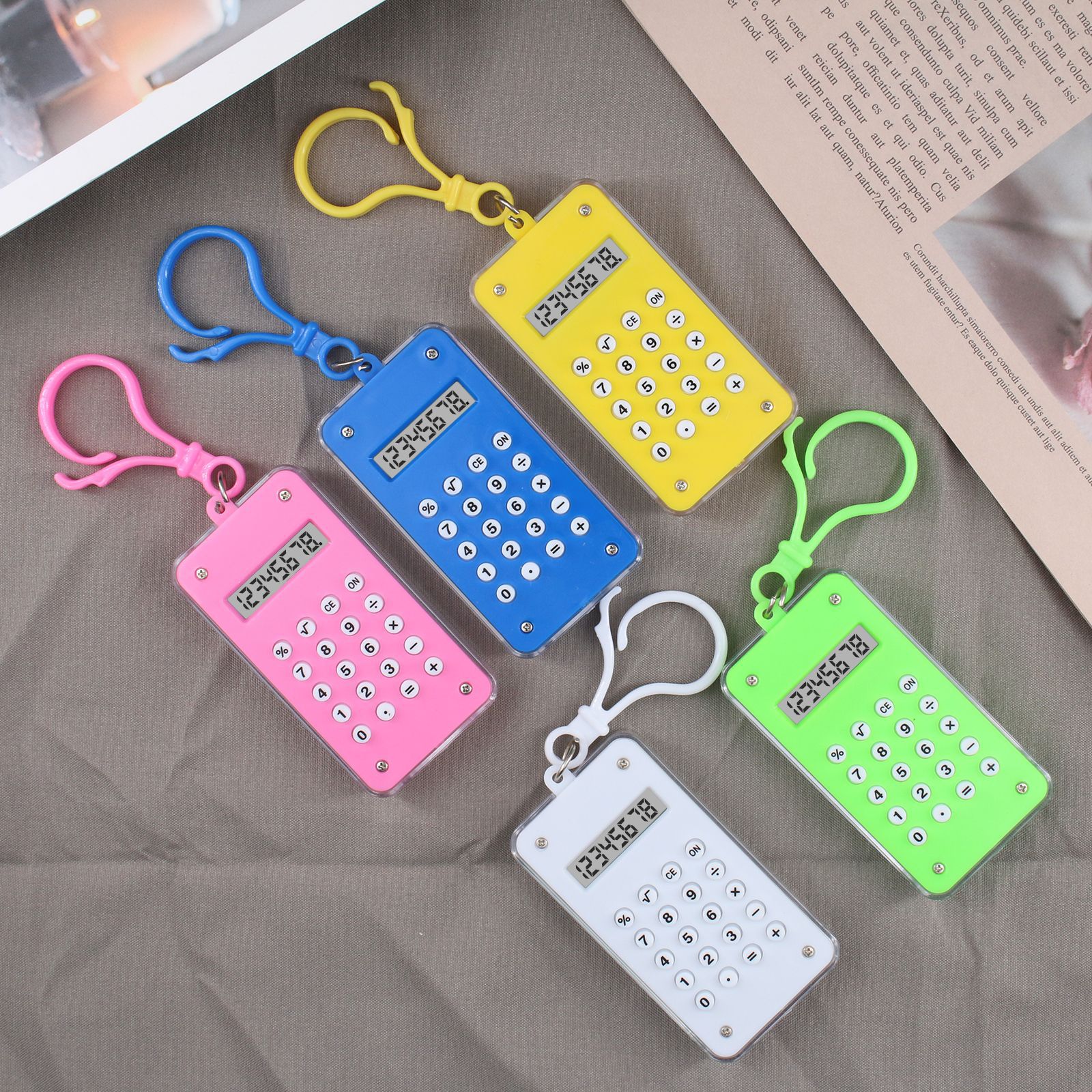 Student Mini Calculator Maze Color Keychain Calculation Handheld Portable Computer Wholesale