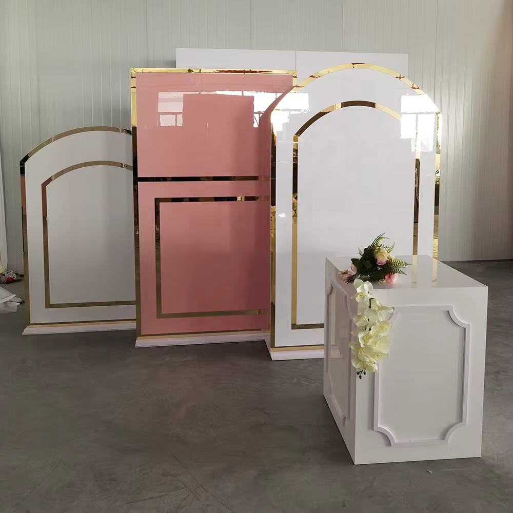 Height Quality White Acrylic Wedding Colorful Combined Backdrop Stand for Wedding Events Wedding Party Decorations